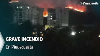 Se reporta un grave incendio en las montañas de Piedecuesta | Vanguardia