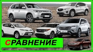 Сравнение проходимости паркетников Toyota, Mazda, Hyundai, Mitsubishi (SUV comparison)