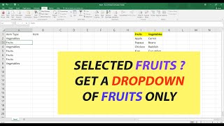Drop-down Based on what you Select | Dependent Data Validation in Microsoft Excel
