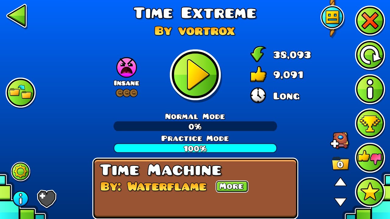 I Beat Time Extreme By Vortrox In Practise Mode Youtube