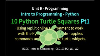 10 Python Turtle Squares Pt1