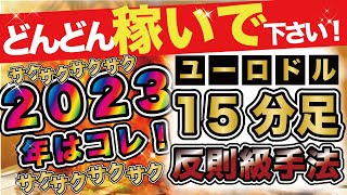 ユーロドル15分足21・50SMA手法