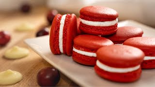 PERFECT Macarons | Homemade Cranberries \u0026 White chocolate Macarons