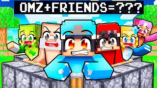 Omz + ALL FRIENDS = ??? In Minecraft With Crazy Fan Girl!