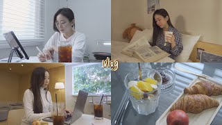 [vlog] 직장인 브이로그 | 사이버대 다니는 직장인의 주말 | 온라인 수업📝 | 카페에서 과제💻 | 고려사이버대학교 | 그릭요거트, 로제떡볶이