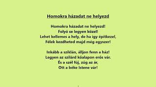 Homokra házadat ne helyezd