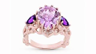 Dallas Prince Pear Shaped Amethyst Ring