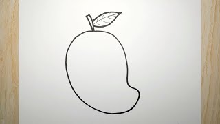 Cara menggambar buah mangga yang mudah untuk pemula