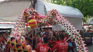 雲封龙狮体育会 Singapore Hoon Hong Dragon Dance Performances At Bugis On Day 4 Of CNY 19/2/18