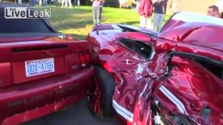 FailLeak - Shelby GT500 crashes into brand new Dodge Ram 1500