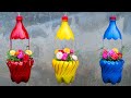 How I use discarded plastic bottles to make beautiful flower pots to decorate my living space