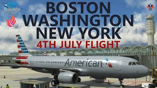 MSFS | 4th July Stream - Boston to Washington DCA to New York JFK in the Fenix A320 on VATSIM!