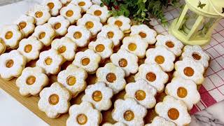 Best Sablé cookies recipe ever,How to make sablé,Sableh cookies Recipe,Cookies with apricot