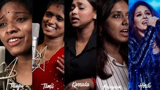 Saami Saami Song Comparison, Telugu vs Kannada Vs Hindi Vs Malayalam vs Tamil ❤️