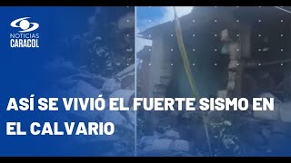Video: primeras imágenes de El Calvario, Meta, epicentro de temblor de 6,1