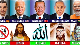 195 Countries State Leaders and Their GOD