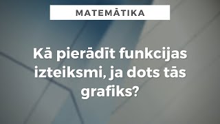 Kā pierādīt funkcijas izteiksmi, ja dots tās grafiks?