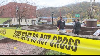 Student sleuths investigate a mock crime scene at West Virginia Northern Community College