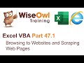 Excel VBA Introduction Part 47.1 - Browsing to Websites and Scraping a Web Page