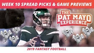 2019 Fantasy Football — Week 10 Spread Picks, Game Previews, NFL Predictions, 2019 Presidents Cup