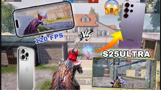 S25 ultra vs IPhone 16 pro max pubg/bgmi test l S24,25 Ultra pubg/bgmi test #pubg