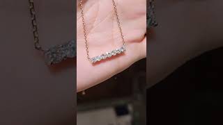 ダイヤモンドリングを、横一列にセットしたネックレスへリフォーム　#jewelry #ジュエリーリフォーム  #diamond