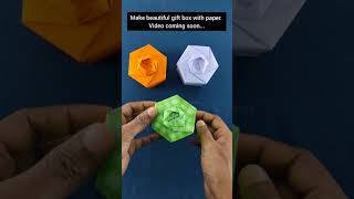 Beautiful Origami Paper gift box #shorts #craft #origami