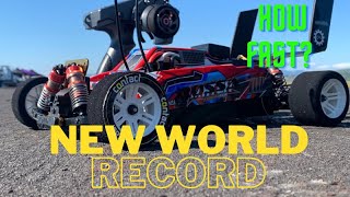 New World Record 119mph on single 4s lipo. Wltoys 104001. 1/10 scale Rc Car #wltoys #worldsfastst