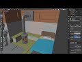 blacksmith room blender modelling timelapse