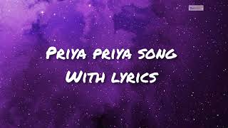 priya priya song/ with lyrics/jeans Movie (telugu)