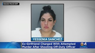 Ex-girlfriend charged in shooting of officer