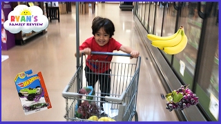 Kid Size Grocery Shopping trip and learn how to count! Ryan's Family Review