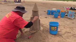 #sand #castle shaping with 2 simple #tools #2 #fyp