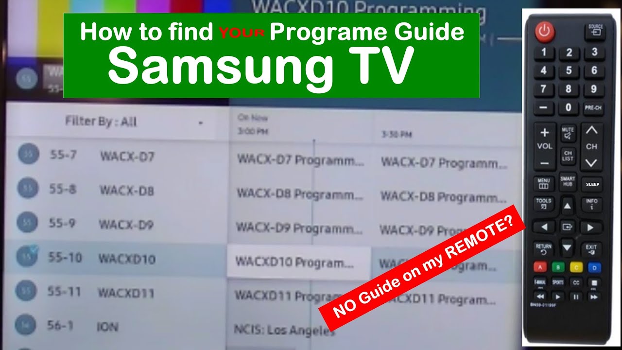 How To Find My Program Guide On My Samsung Tv Youtube