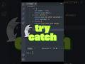 Try/Catch Explained | Handling Errors Like a Pro! 🚀 #coding#javascript