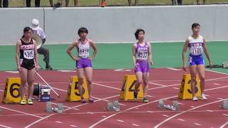 2019 秋田県陸上競技選手権 女子 100m 予選2組