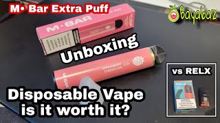 Disposable Vape Unboxing (M•Bar Extra Puff) - Bayabaz