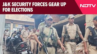 J\u0026K Elections | J\u0026K: Security Forces Conduct Route March In Rajouri In View Of Upcoming Elections