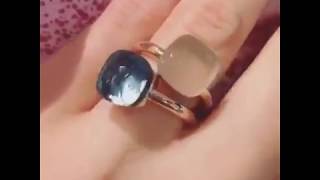 Bagues POMELLATO « Nudo » quartz rose, topaze bleue 😍😍 POMELLATO rings