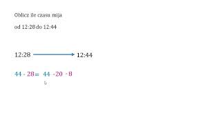 Ile czasu mija od 12:28 do 12:44? Obliczenia zegarowe.