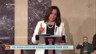Candidato à presidência pelos Democratas, Joe Biden escolhe Kamala Harris como vice