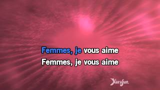 Karaoké Femmes... je vous aime - Julien Clerc *