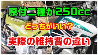 原付二種と250㏄の実際の維持費の違いを比べてみました！