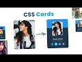 Simple CSS Profile Card Hover Effect | CSS User Profile Cards UI Design