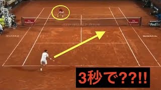 【瞬足】錦織さん、足速すぎ？！コート上を激走