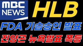 HLB 5분전속보! FDA 기습승인 허가! 진양곤 \