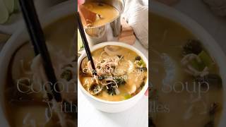 Healthy Coconut Lime Soup with Chicken \u0026 Thai Noodles