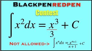 Integral of x^2 in a different way! (BlackpenRedpen contest)
