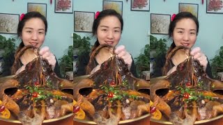 Mukbang Yang Zai Food | Eating Spicy Braised Stingray, Braised Big Boss Fish