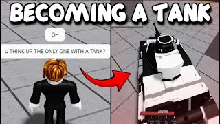 BECOMING A TANK MID FIGHT IN THE STRONGEST BATTLEGROUNDS (SHOOT FINAL KILL)